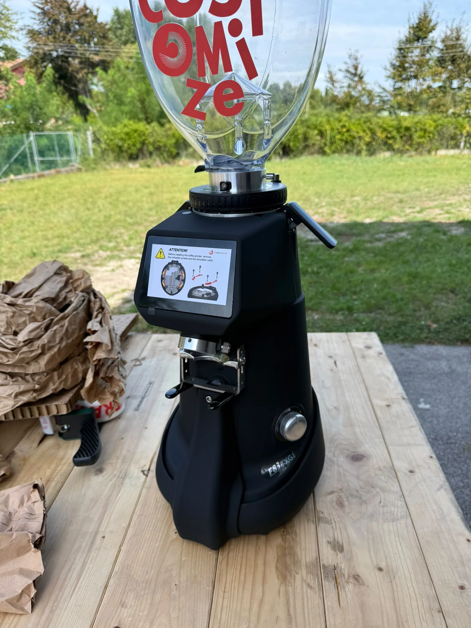 Macinino professionale Fiorenzato, foto 8 – esempio di attrezzatura trattata da Domi Coffee Tech, Mirano (Venezia)
